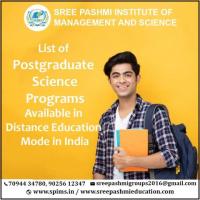 List of PG Science Programs Available in Distance Education Mode in India