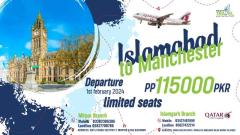 Cheap flight provided by Nottingham Travel from Islamabad to Manchester